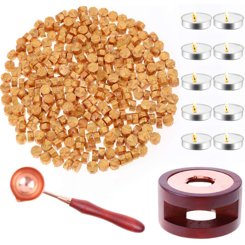 Wax Seal Stamp Set - Wax Seal Set Includes 200 Gold