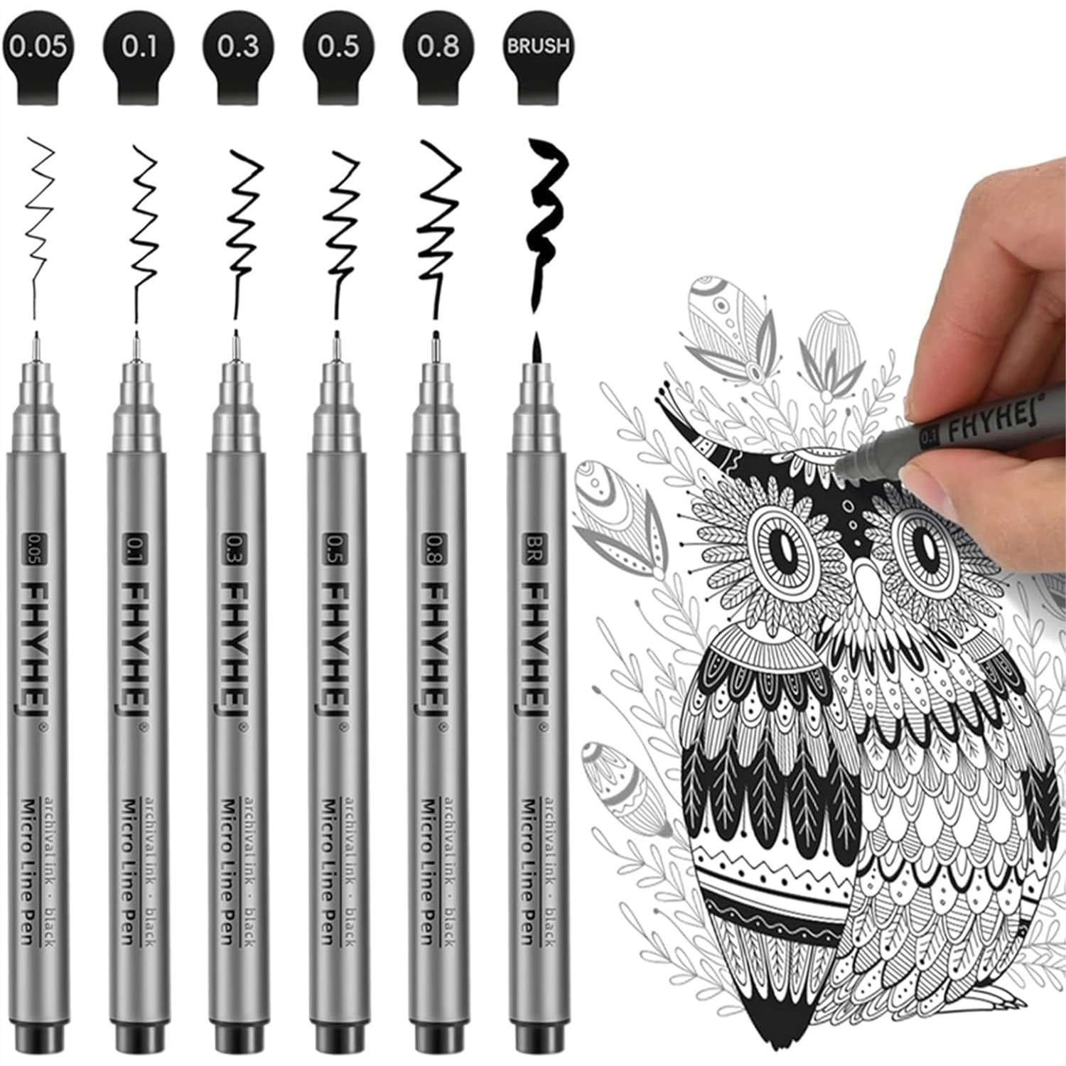Archive Box Set - Micro Fineliner Drawing Art Pens 6