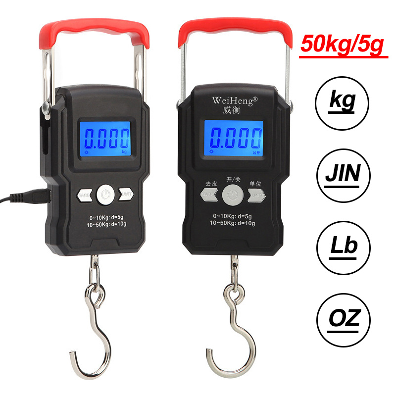 Tape Dispenser Weighted - Portable Hanging Hook Scale 50Kg/5g LCD