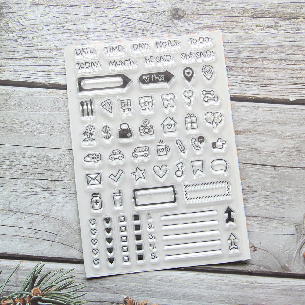 Rubber Date Stamp - KLJUYP Date Transparent Clear Silicone Stamps