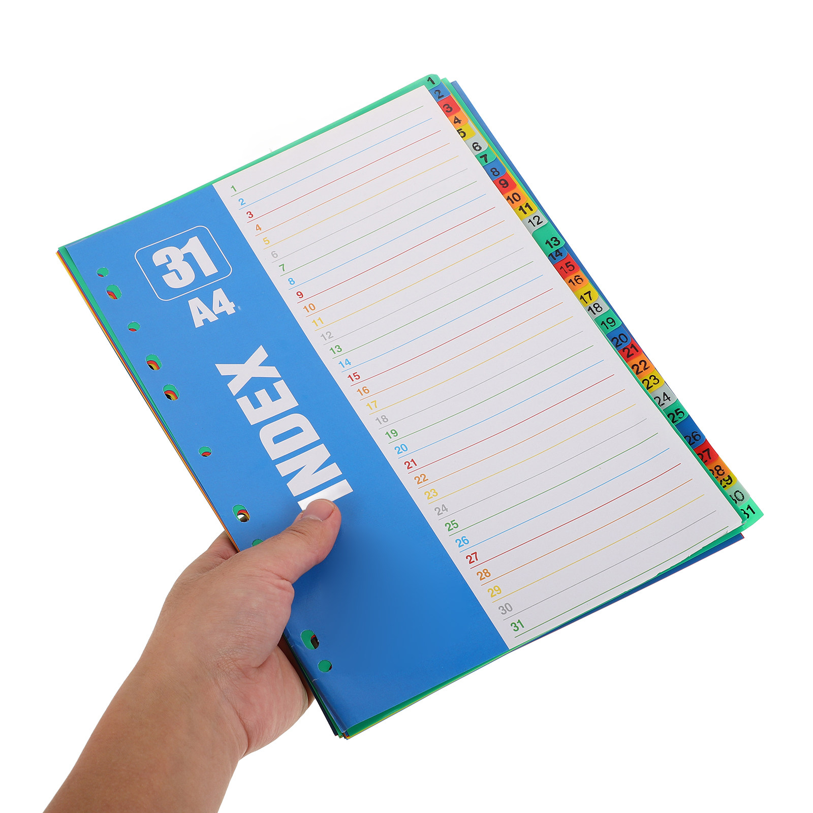 Tab Divider A4 - 1Set A4 11-Hole PP Index Dividers