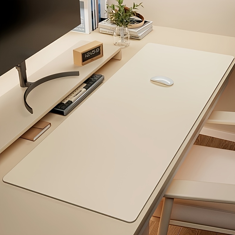 Leather Desk Pad - 1pc Large Faux Leather Mouse Pad,