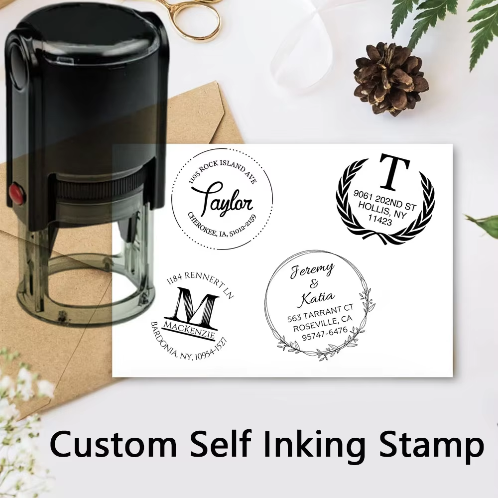Rubber Date Stamp - Custom Stamp Personalized Self Inking Stamp