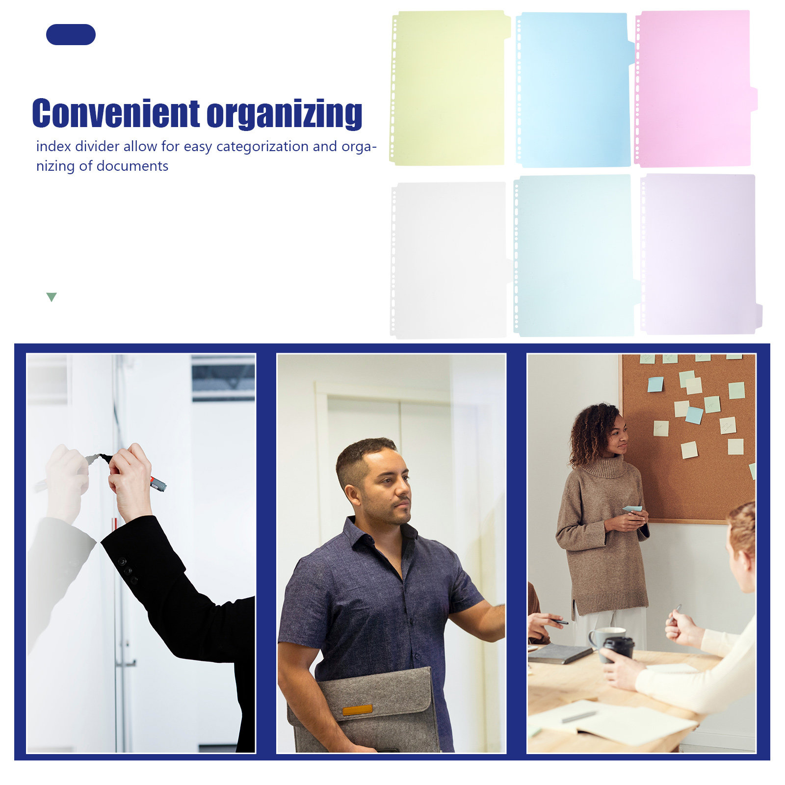 Tab Divider A4 - 6Pcs Tabbed Binder Dividers A4 Sturdy