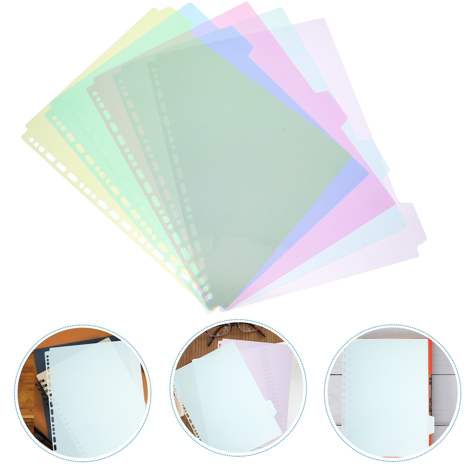 Tab Divider A4 - 6Pcs Tabbed Binder Divider Sheets A4