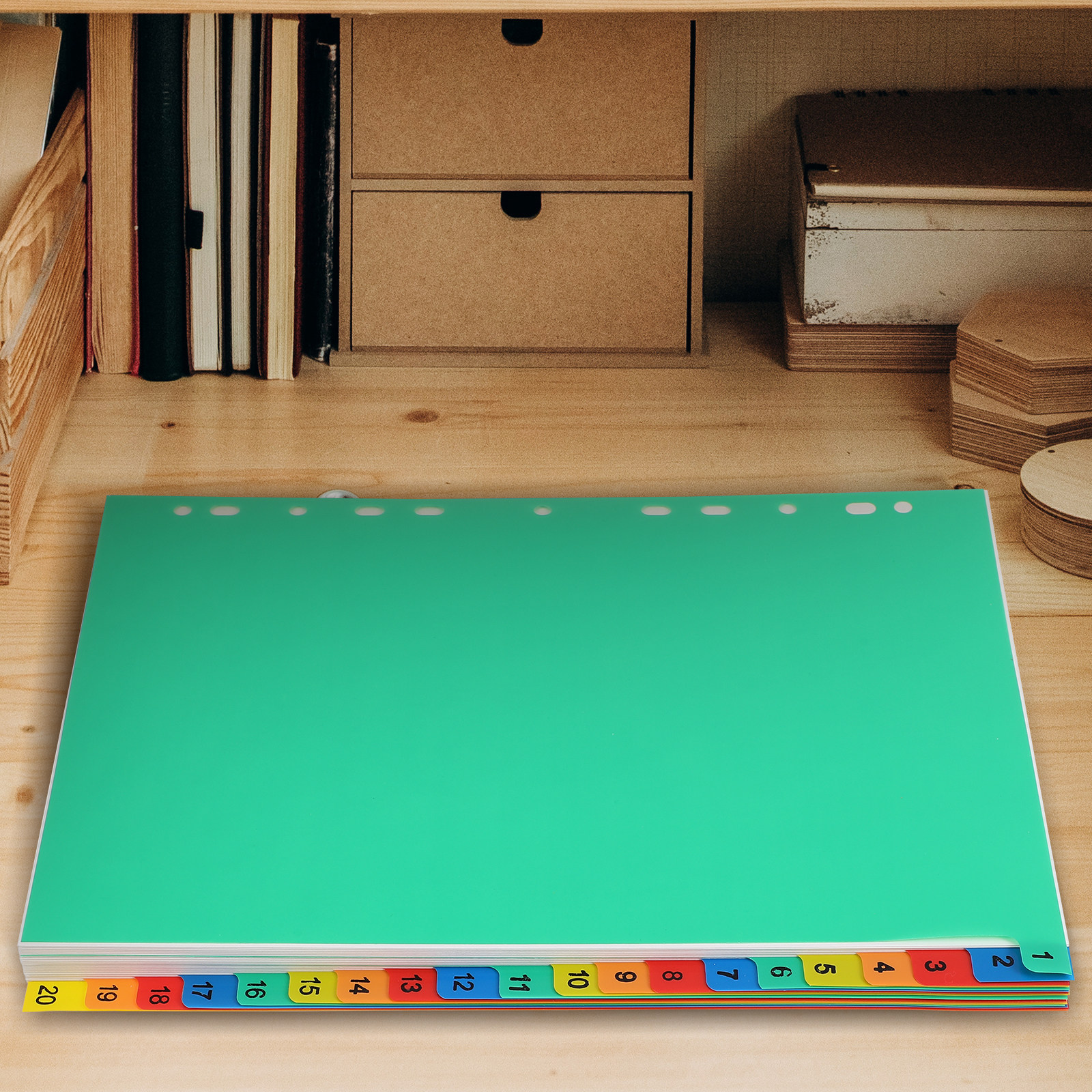 Tab Divider A4 - 20 Pages A4 Colorful Plastic Tab