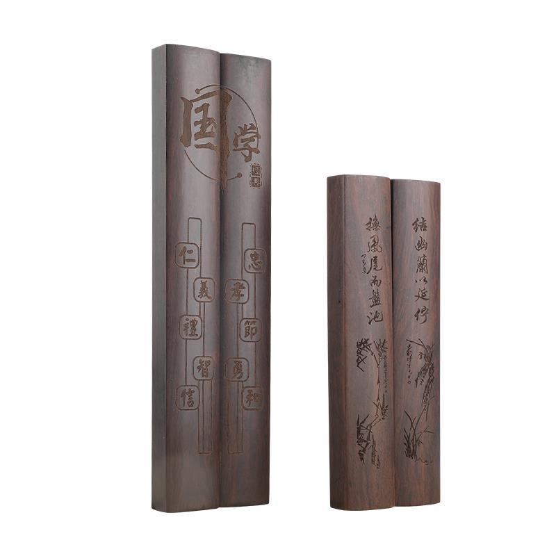 Book Weight Glass - Chinese Lettering Paperweights Wooden Brush Painting