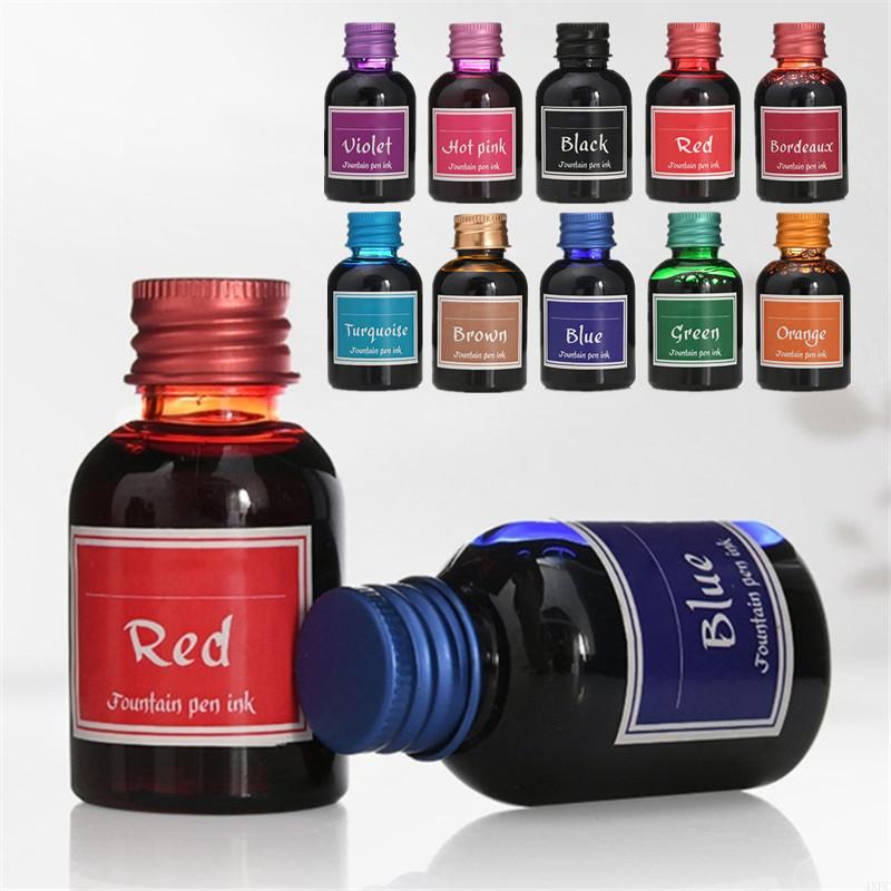 Fountain Pen Bottled Ink - 10 Colors 1 Bottle Pure Colorful