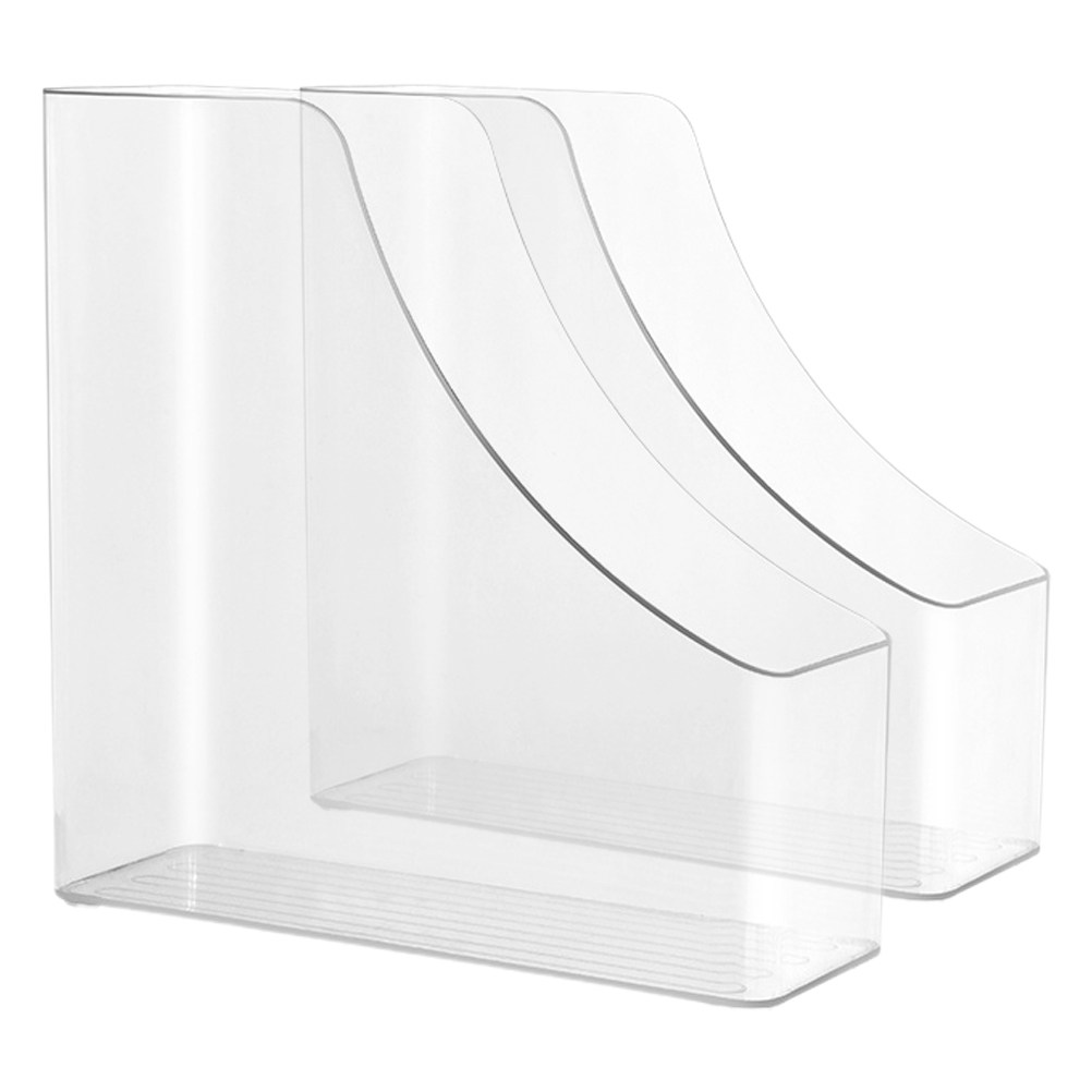 Magazine Holder Rack - 2Pcs Transparent File Organizer Clear Desk