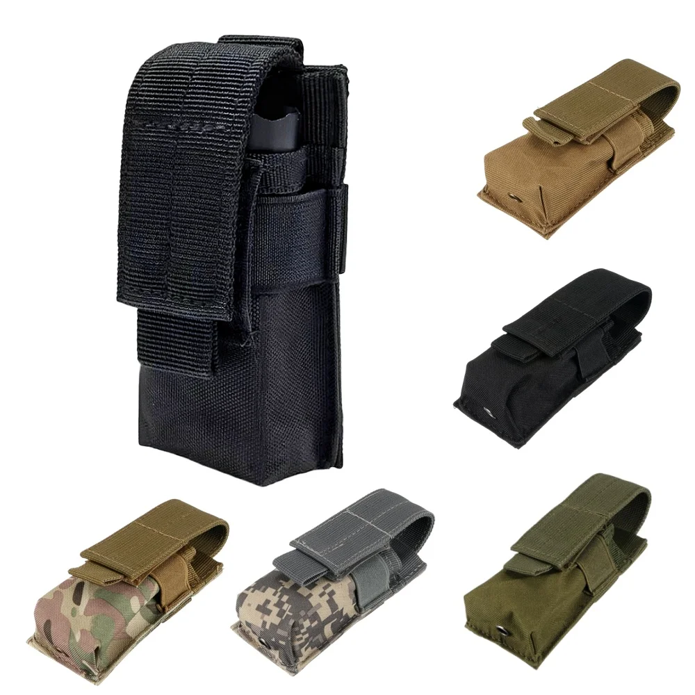 Magazine Holder Rack - Molle Tactical M5 Flashlight Pouch 9MM