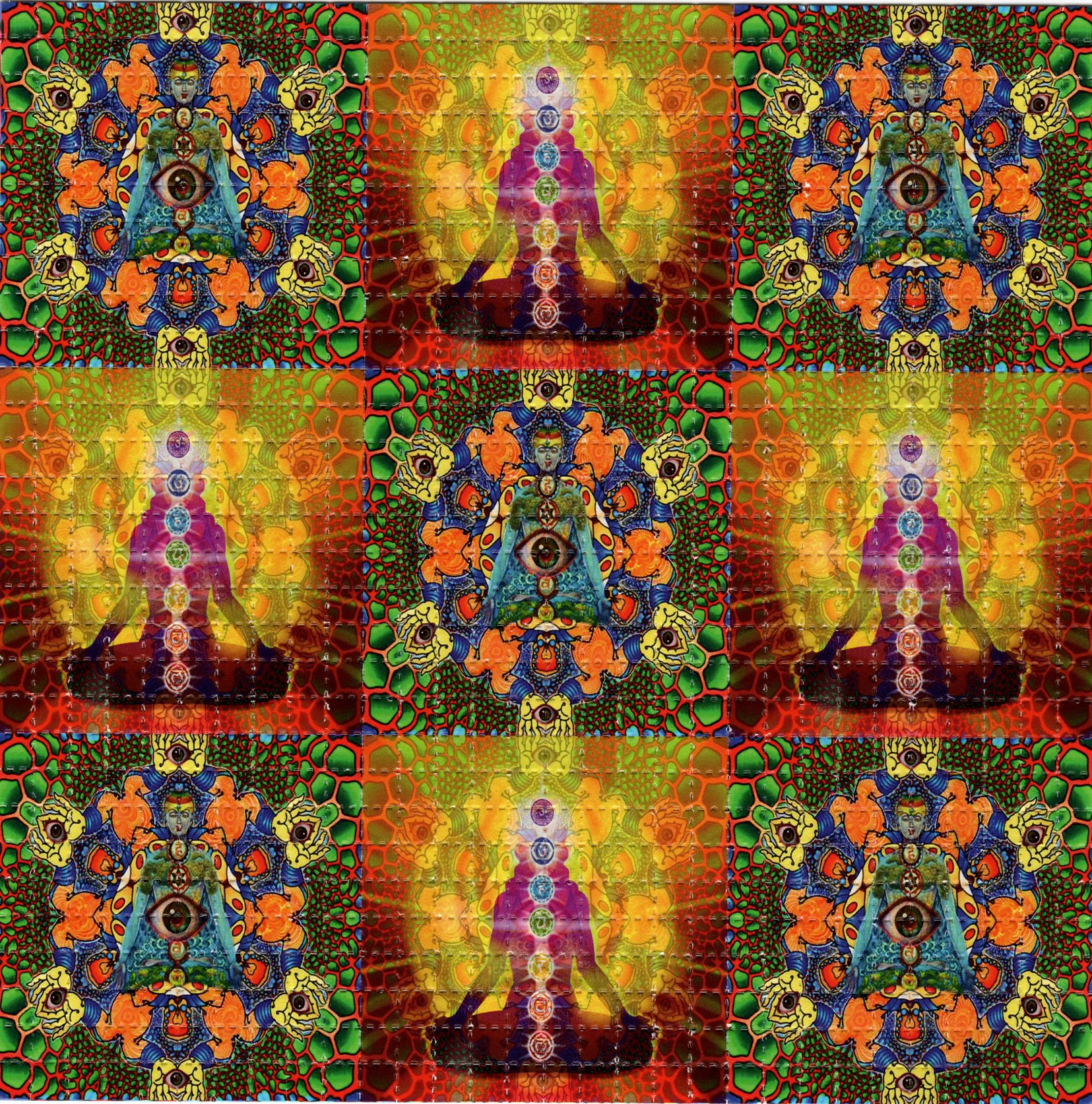 Ink Blotter Paper - Chakras Psychedelic LSD Acid Blotter Art