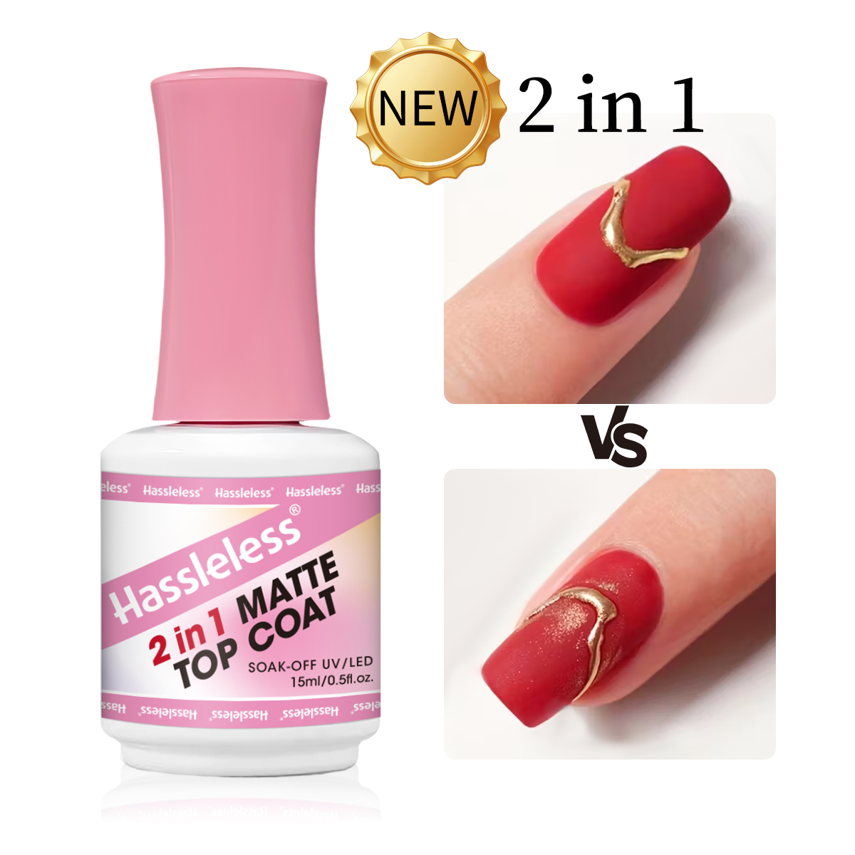 Gel Refill Pack - Hassleless 15ml Single Pack 2-in-1 Matte