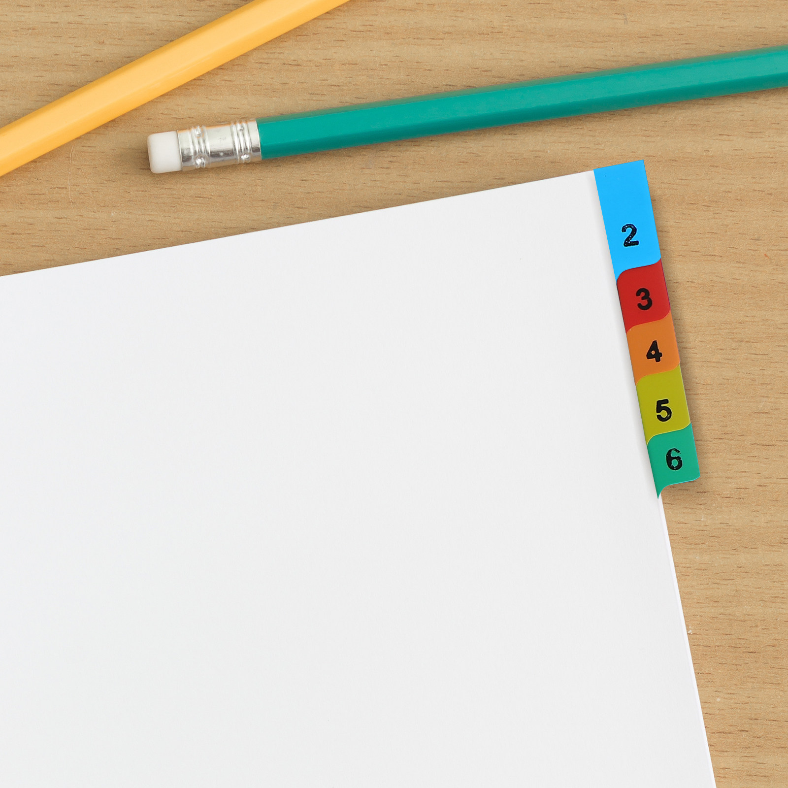 Tab Divider A4 - 20 Pages A4 Colorful Plastic Binder