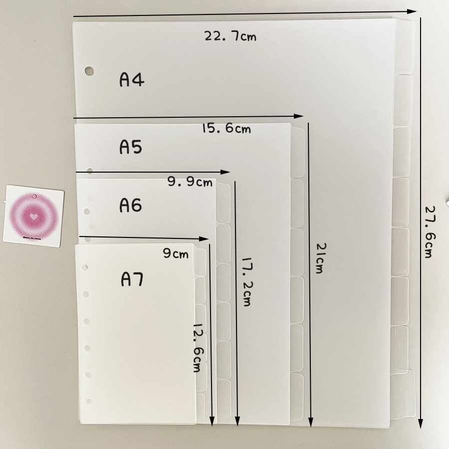 Binder A4 Lever - A4/A5/A6/A7 Ring Seperator Pages 6/8 Sheets