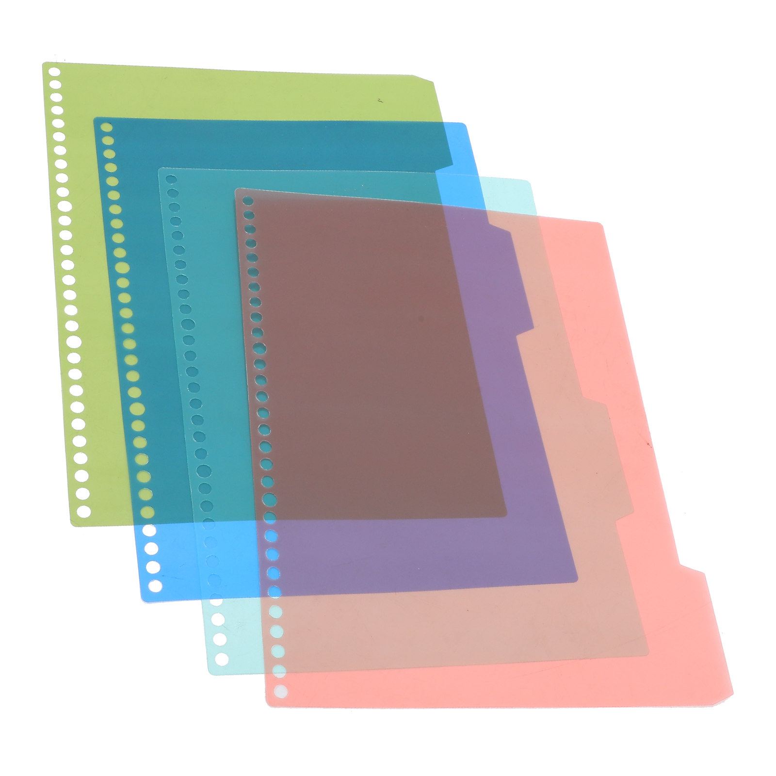 Tab Divider A4 - 4Pcs Reusable Plastic Page Dividers with