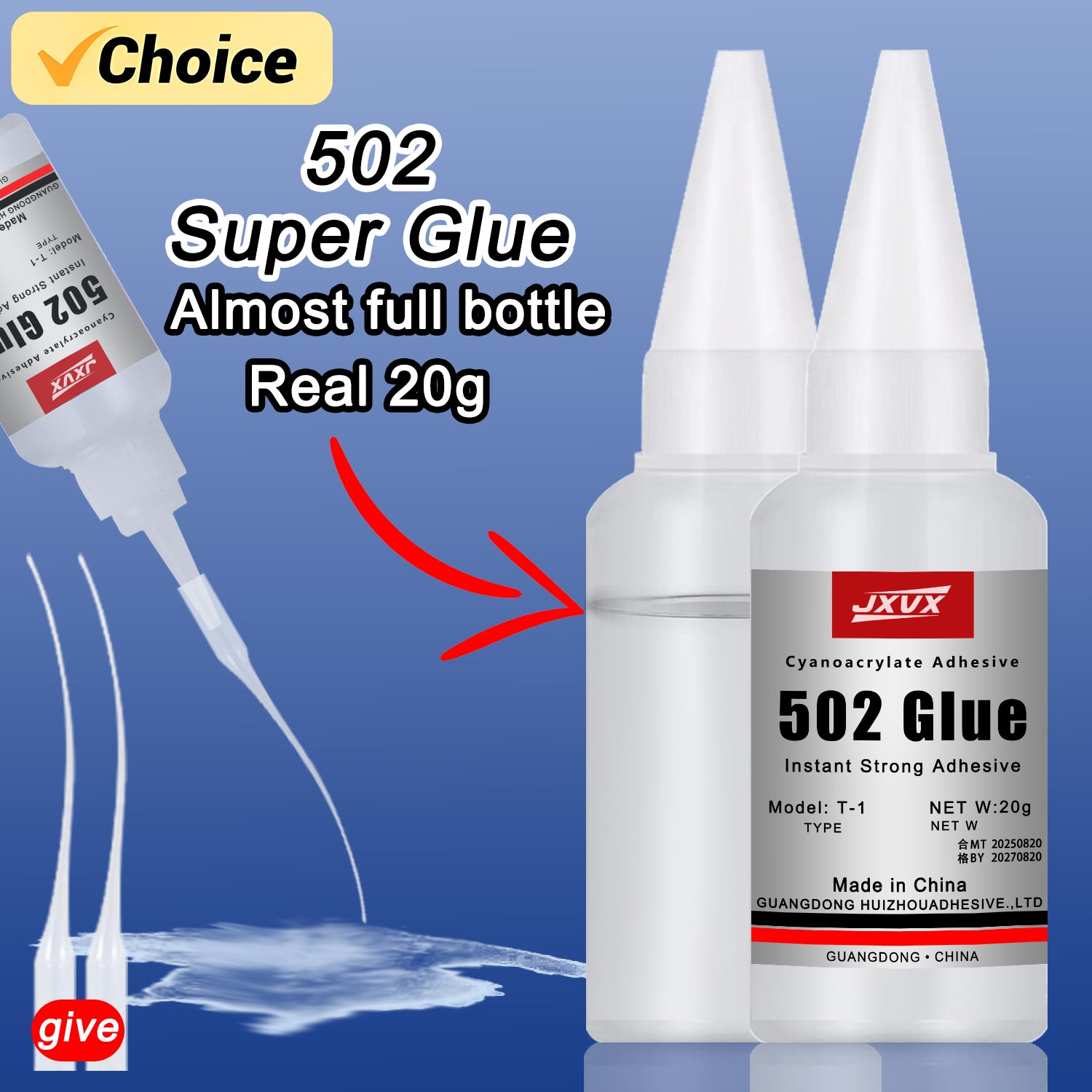 Book Weight Glass - Net Weight 20g 502 Super Glue