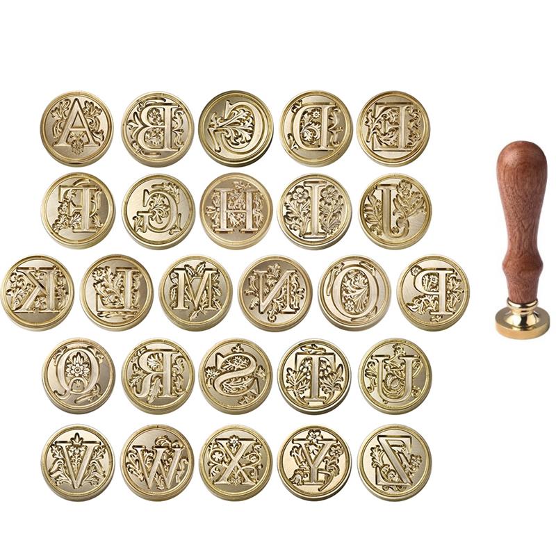 Wax Seal Stamp Set - A-Z Vintage Sealed Wax Stamp Head