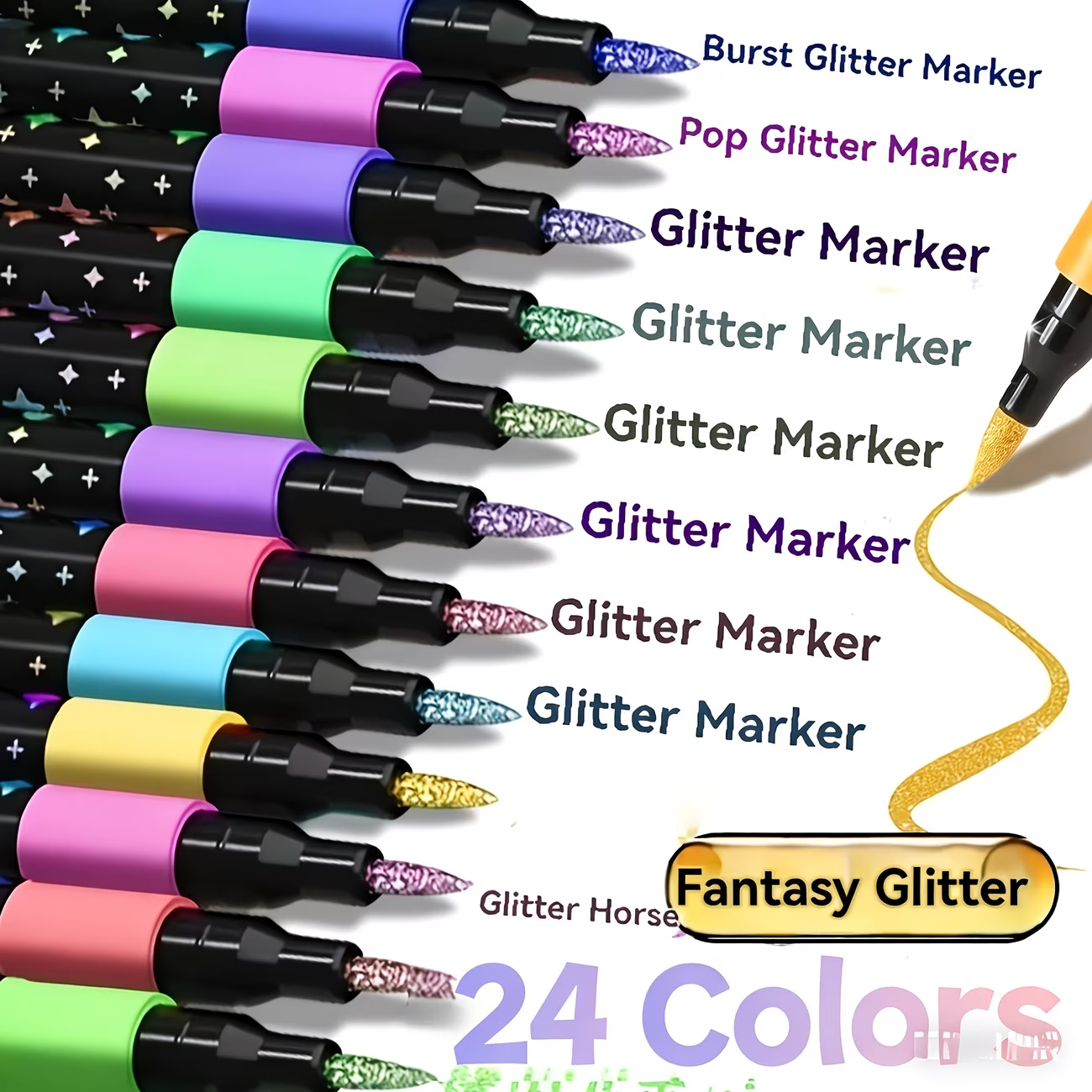 Correction Pen Fine - 24 Colors Double Head Glitter Markers