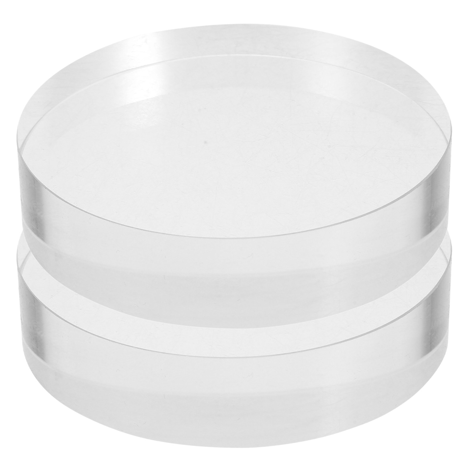 Book Weight Glass - 2Pcs Clear Round Crystal Glass Paperweight