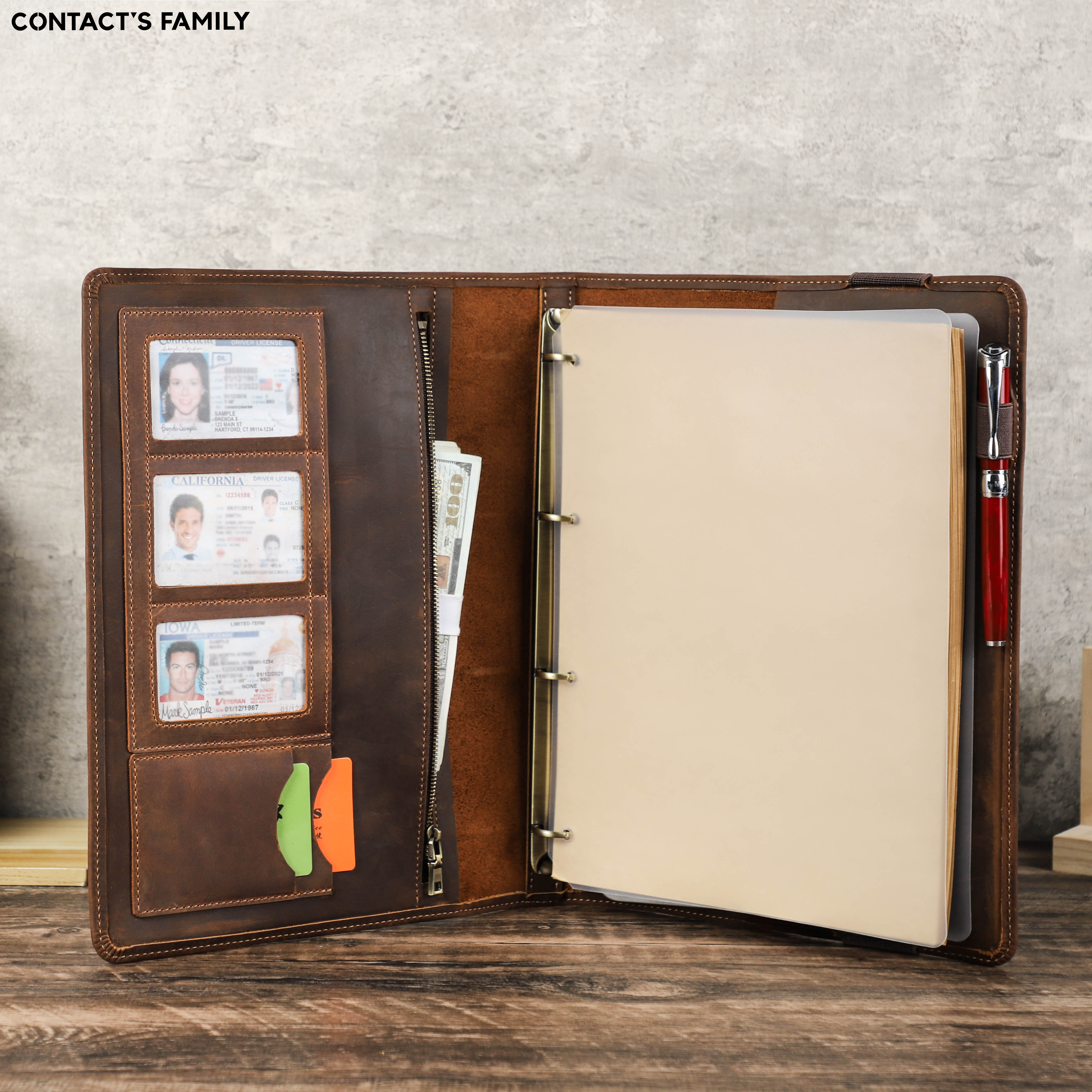 Binder A4 Lever - Luxury Retro Business A4 Notebook Leather