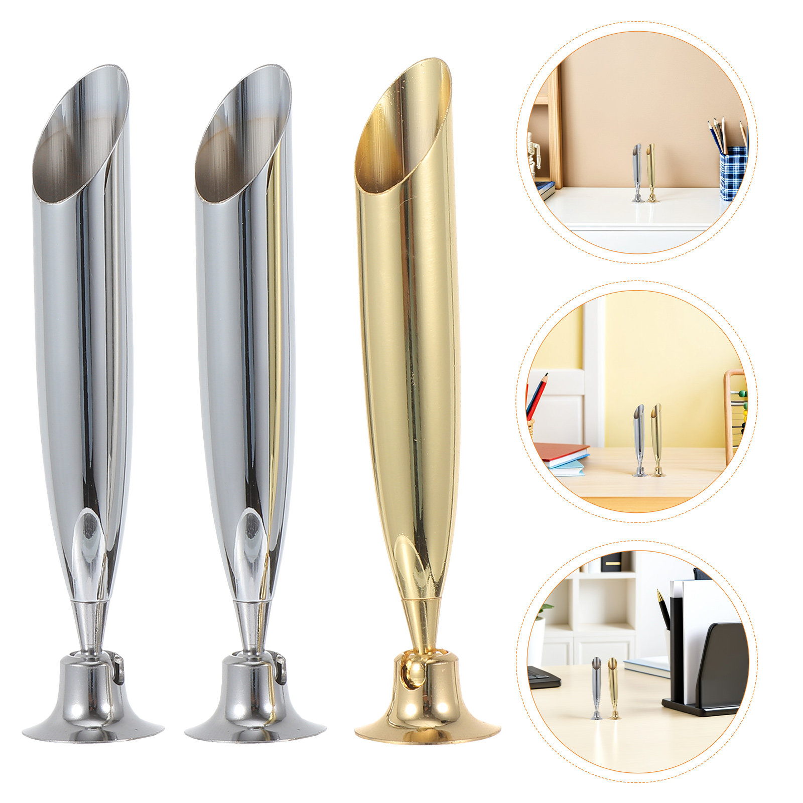 Pen Rest Single - 3Pcs Metal Single Pen Stand Holder