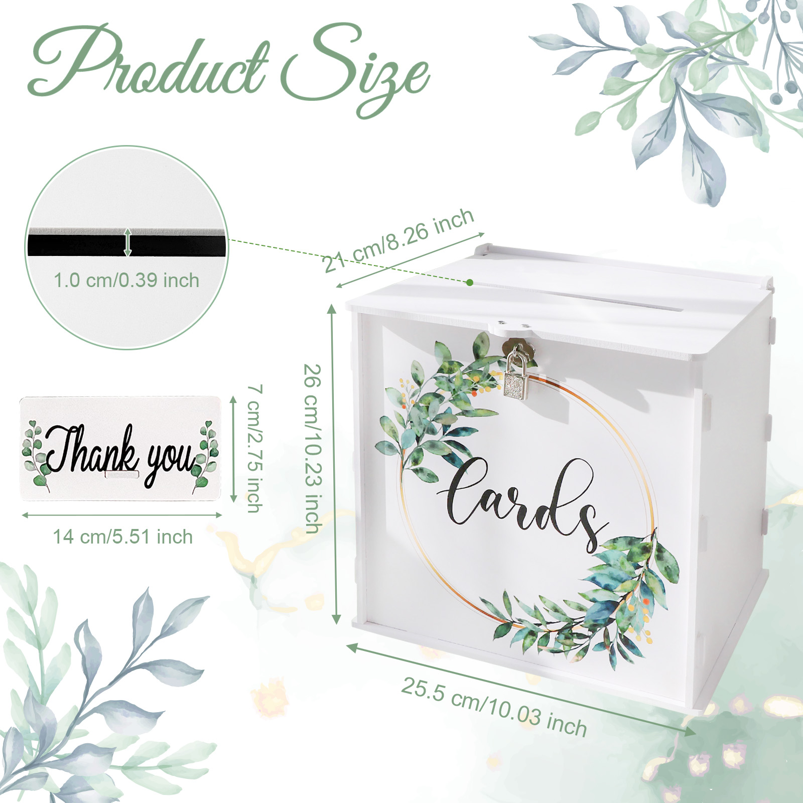 Wedding Card Box with Lock, PV – Card Index Box Bewertung und Preis