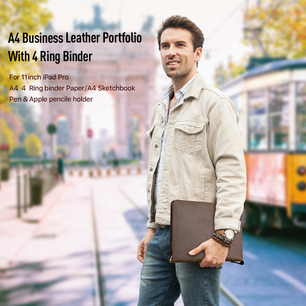 Luxury Retro A4 Cowhide Busine – Binder A4 Lever Bewertung und Preis