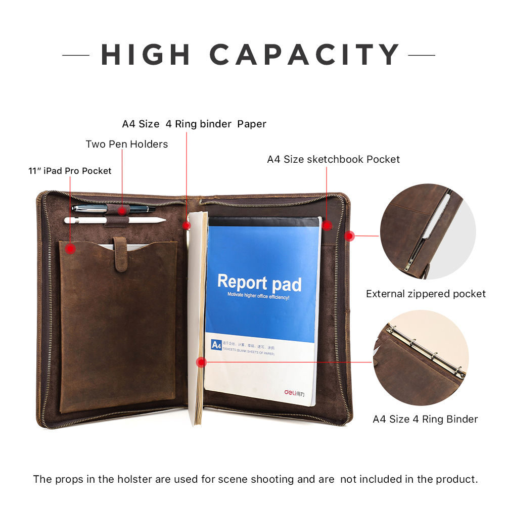 Luxury Retro A4 Cowhide Busine – Binder A4 Lever Bewertung und Preis