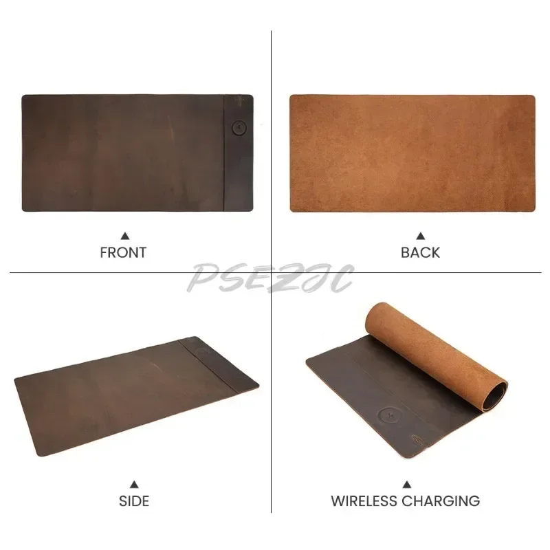 Vintage Cowhide Mouse Pad with – Leather Desk Pad Bewertung und Preis