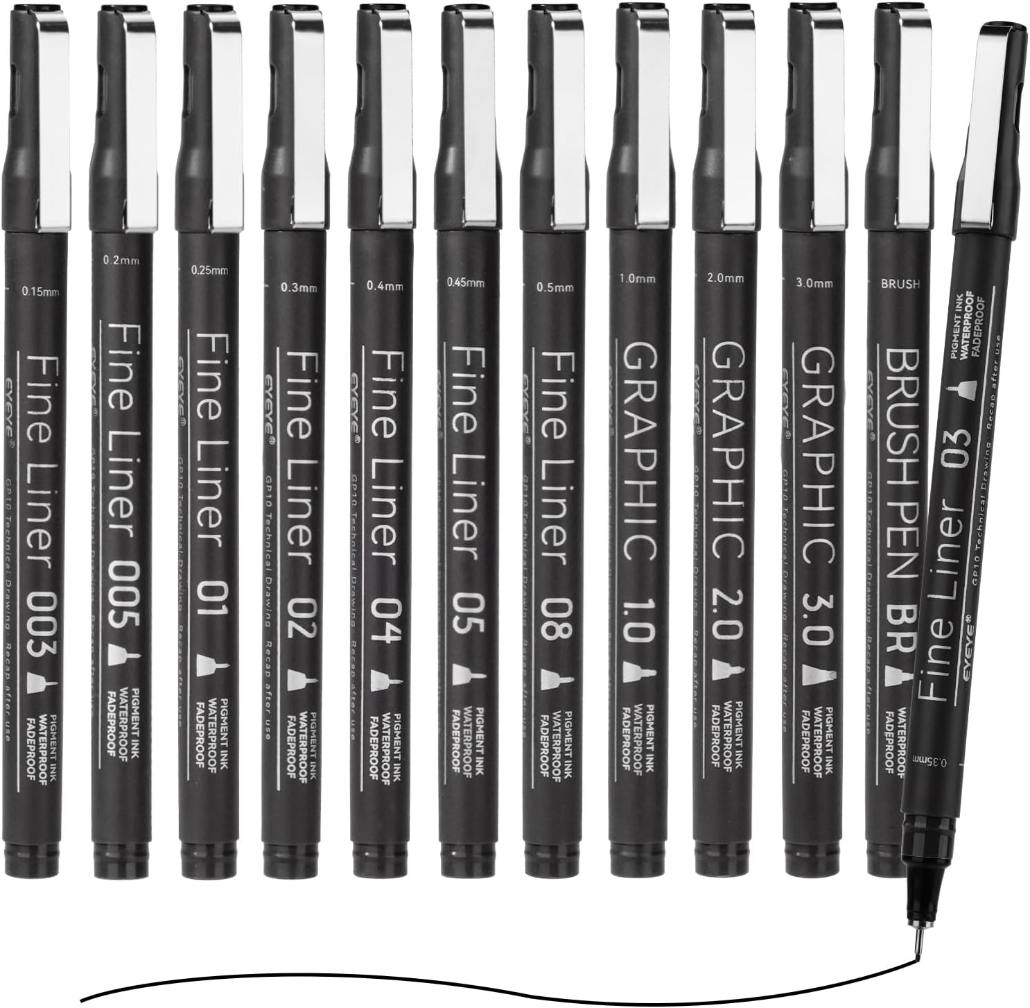 Micro Fineliner Pens Set, 12 B – Archive Box Set Bewertung und Preis