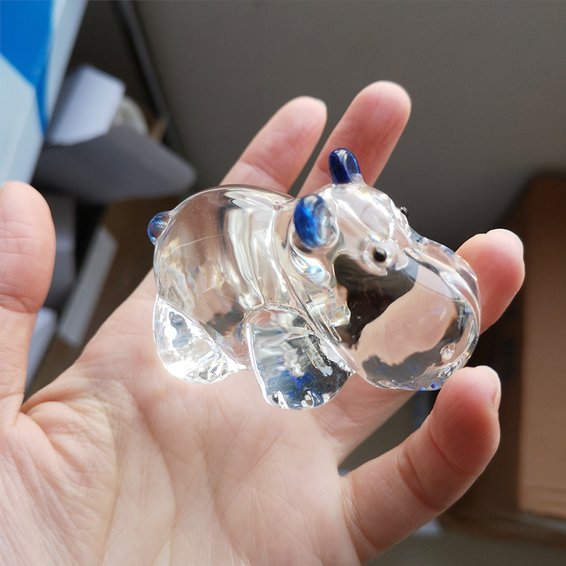 1PC Crystal Hippo Figurine Col – Paper Weight Crystal Bewertung und Preis