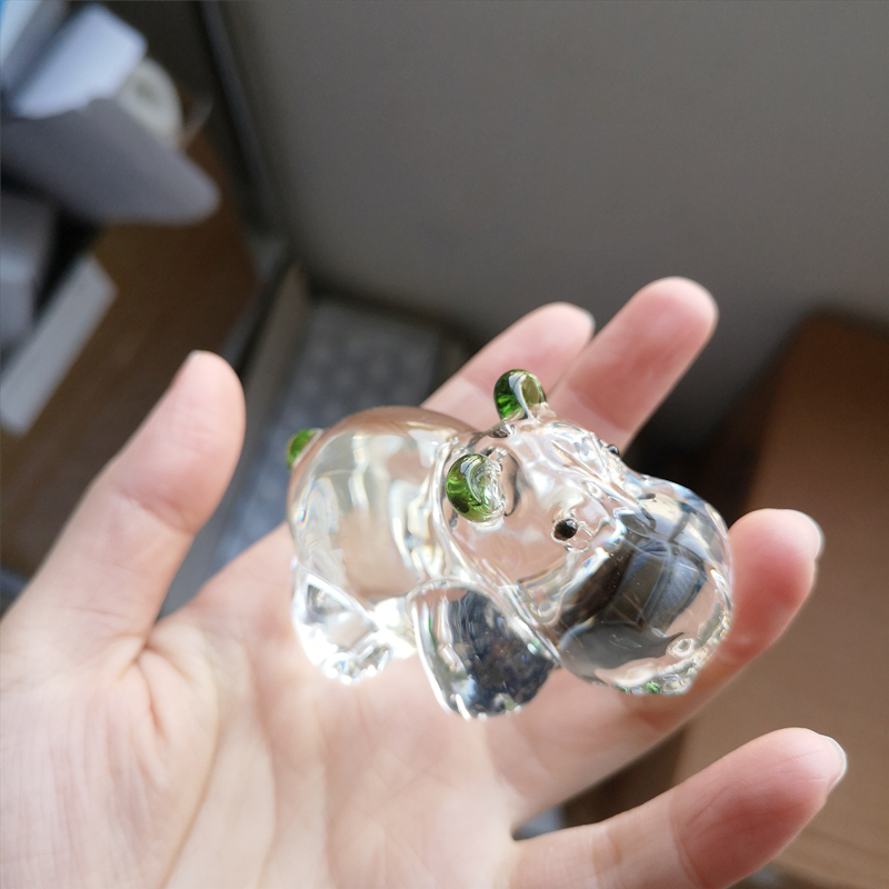 1PC Crystal Hippo Figurine Col – Paper Weight Crystal Bewertung und Preis