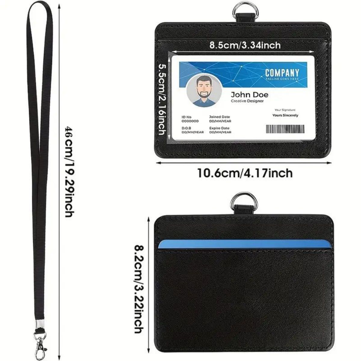 1 pc Horizontal ID badge holde – Index Card Holder Bewertung und Preis