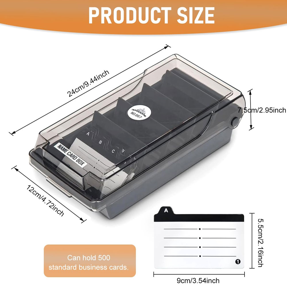 Desktop Business Card Box, Lar – Card Index Box Bewertung und Preis