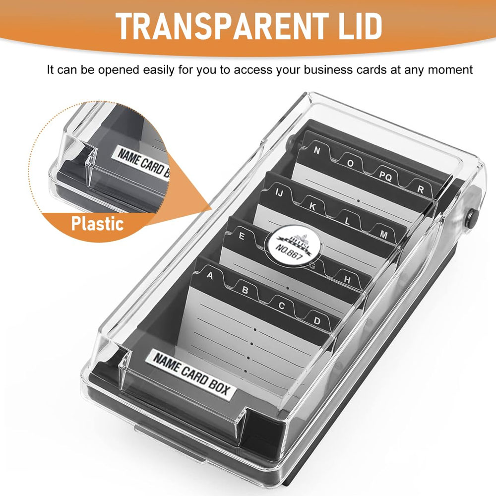Desktop Business Card Box, Lar – Card Index Box Bewertung und Preis