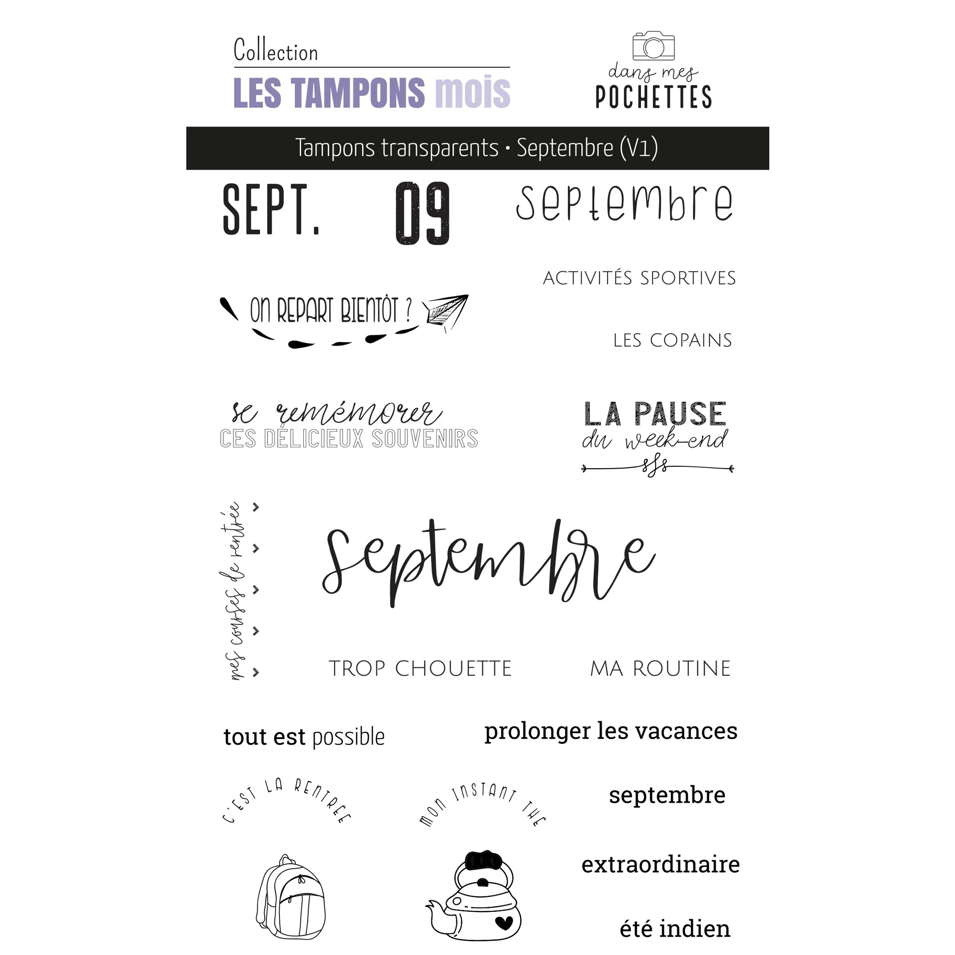 French Month Themed Clear Stam – Rubber Date Stamp Bewertung und Preis