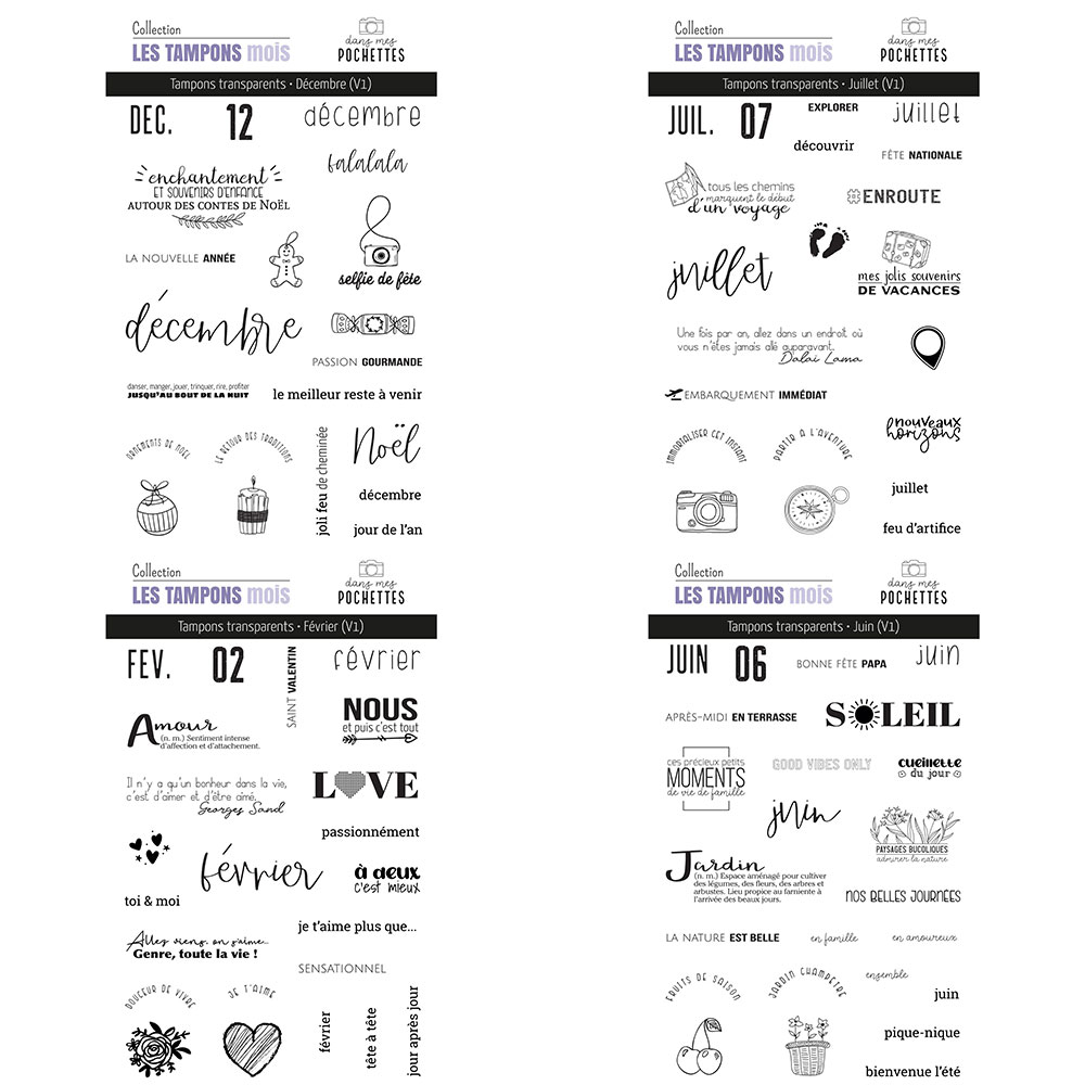 French Month Themed Clear Stam – Rubber Date Stamp Bewertung und Preis