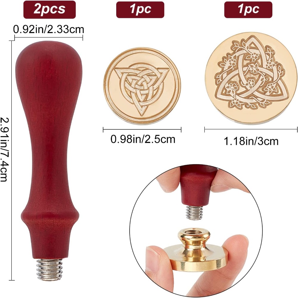 2 Set Celtic Knot Wax Seal Sta – Wax Seal Stamp Set Bewertung und Preis