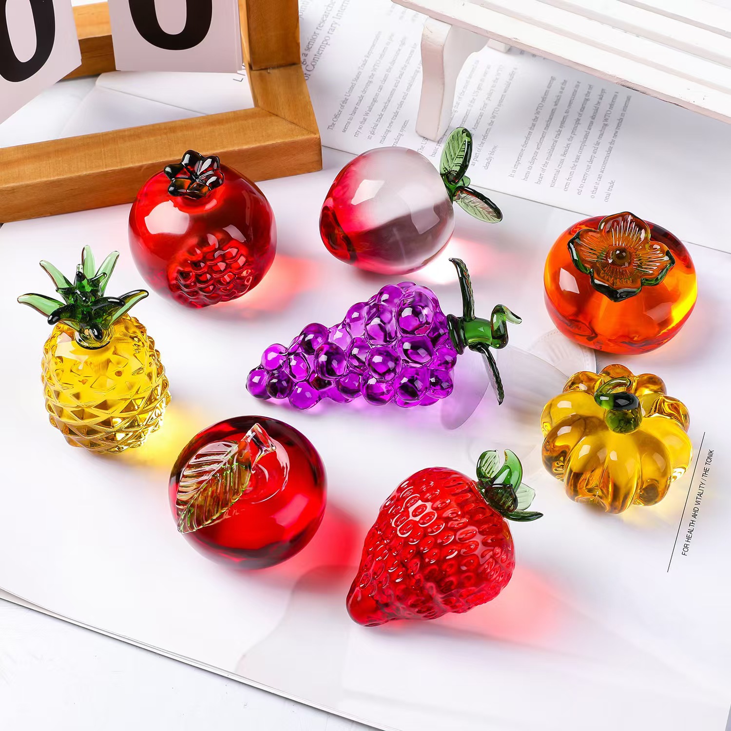 Crystal fruit Paperweight with – Paper Weight Crystal Bewertung und Preis
