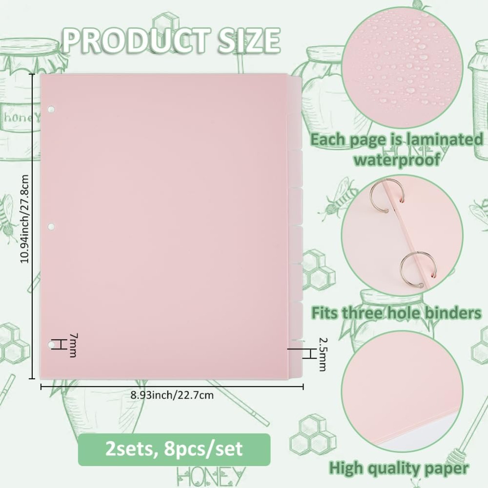 16 Sheets 3 Ring A4 Pink Binde – Tab Divider A4 Bewertung und Preis