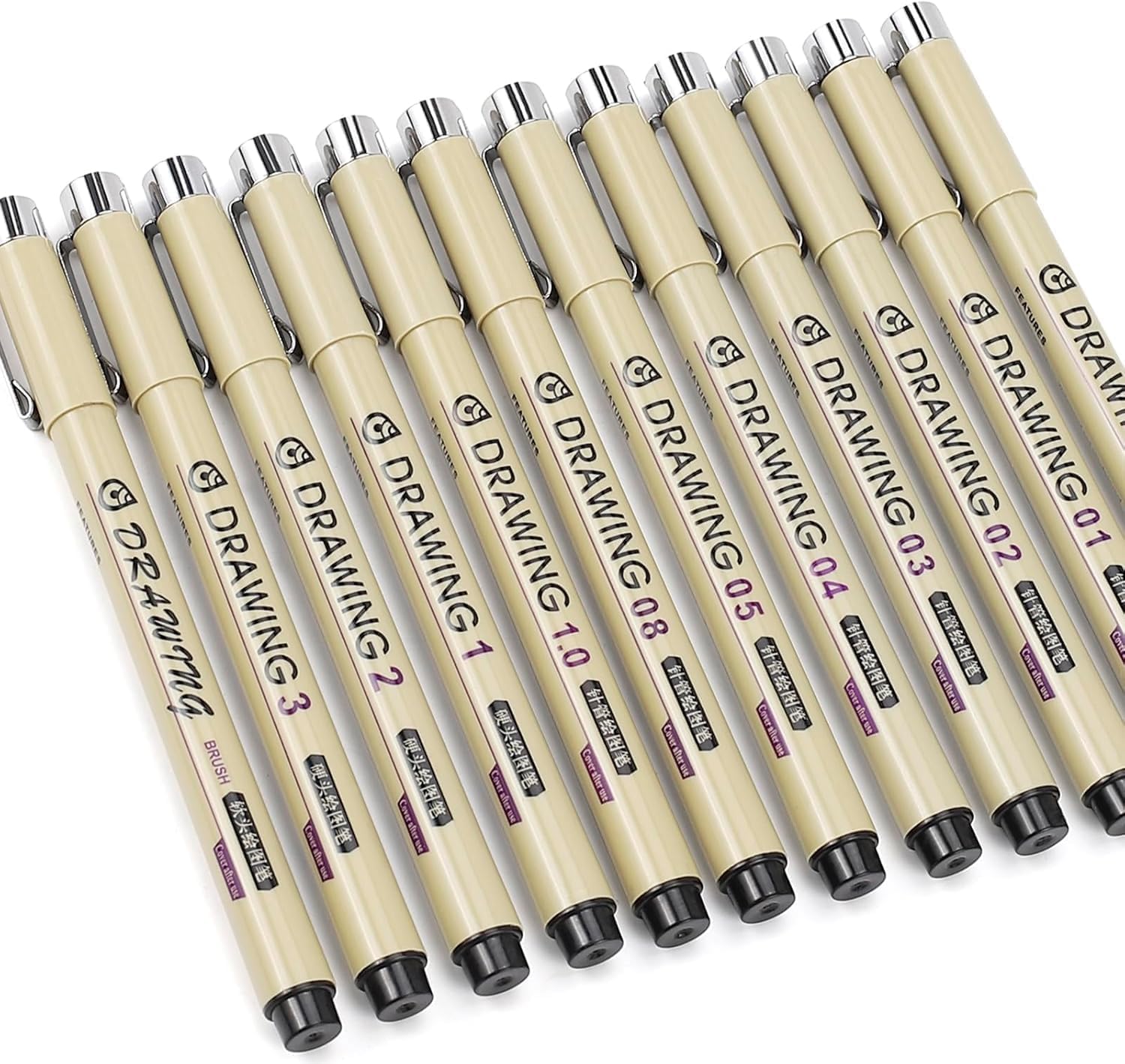 12 Black Micro Fineliner Drawi – Archive Box Set Bewertung und Preis