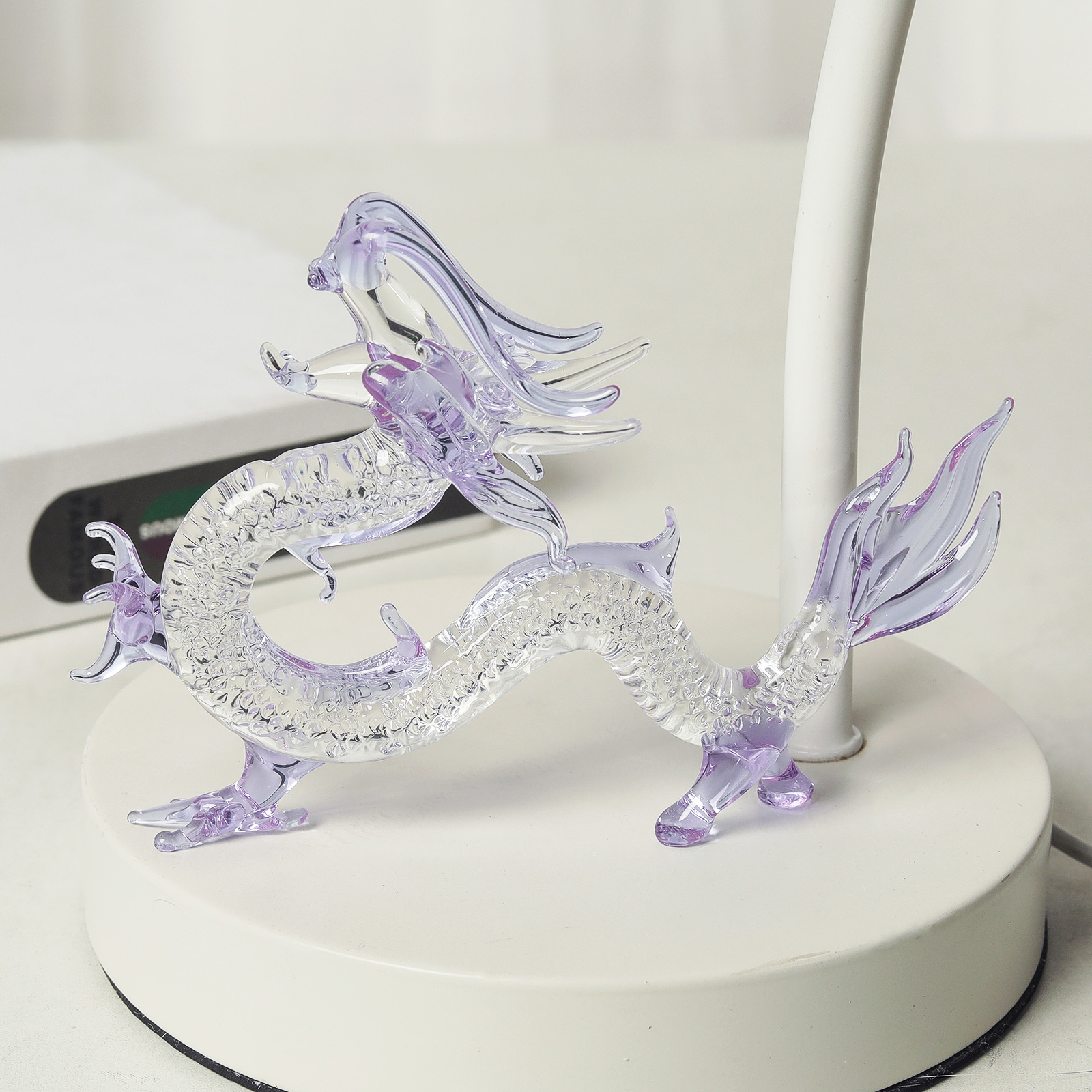 Purple Crystal Dragon Figurine – Book Weight Glass Bewertung und Preis