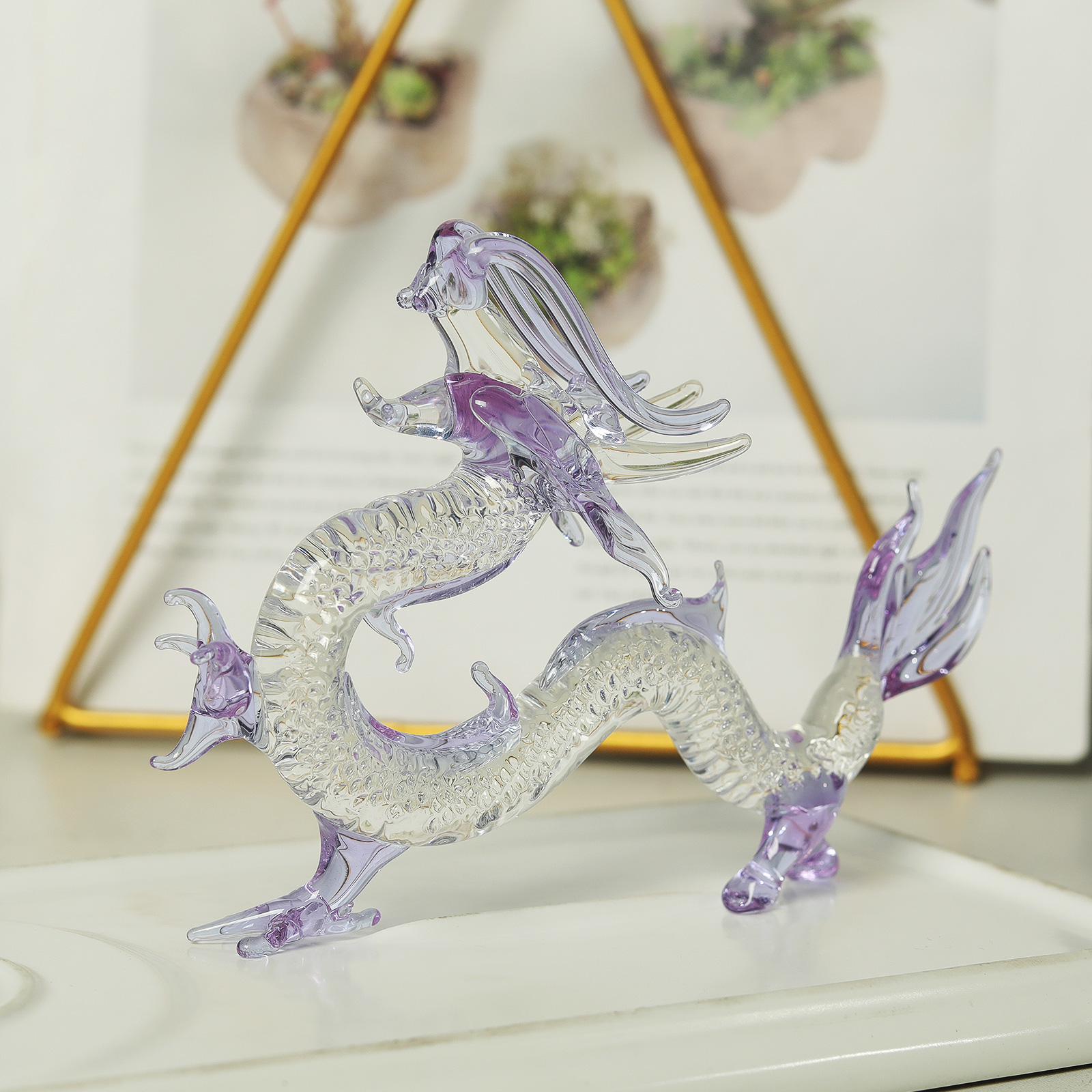 Purple Crystal Dragon Figurine – Book Weight Glass Bewertung und Preis