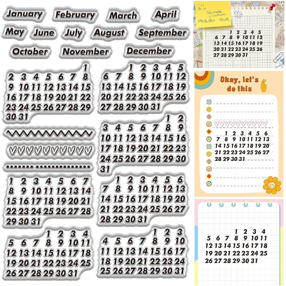 Calendar Date Clear Stamps Vin – Rubber Date Stamp Bewertung und Preis