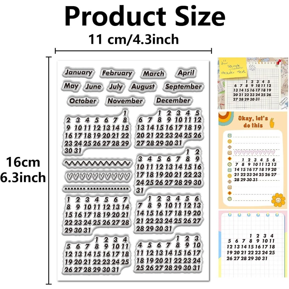 Calendar Date Clear Stamps Vin – Rubber Date Stamp Bewertung und Preis