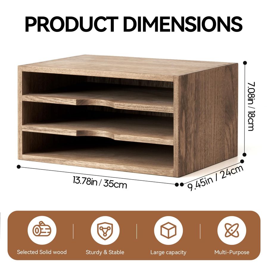 Wooden Desktop Organizer Paper – Magazine Holder Rack Bewertung und Preis