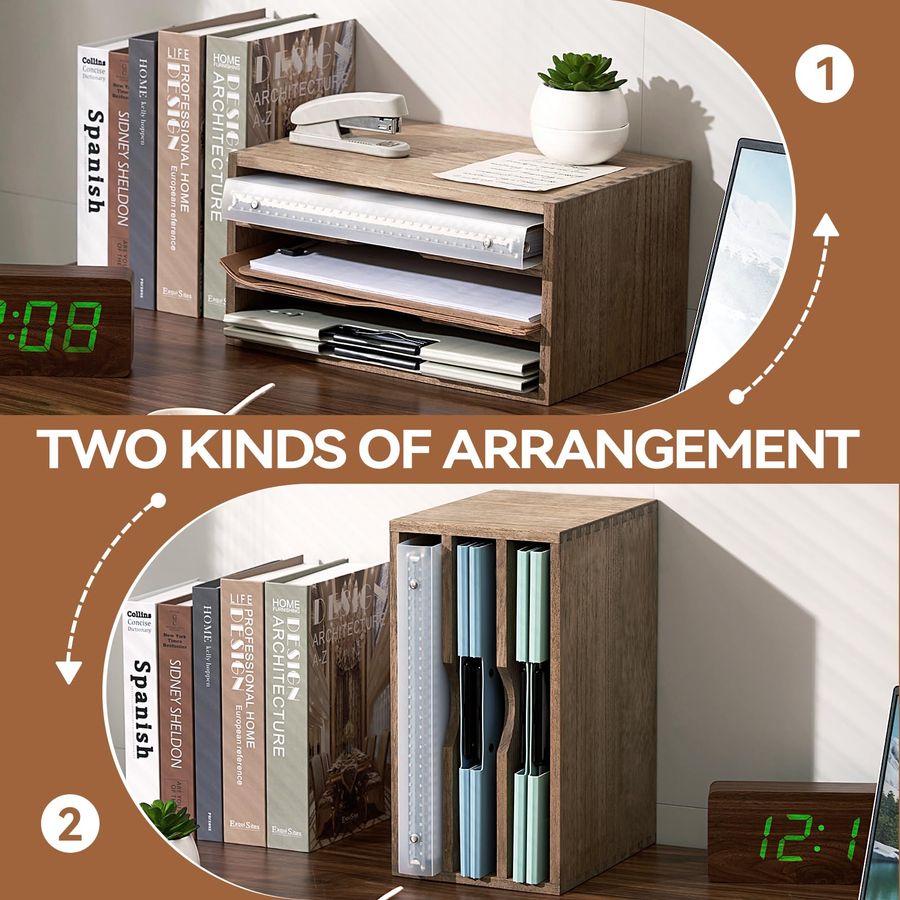 Wooden Desktop Organizer Paper – Magazine Holder Rack Bewertung und Preis