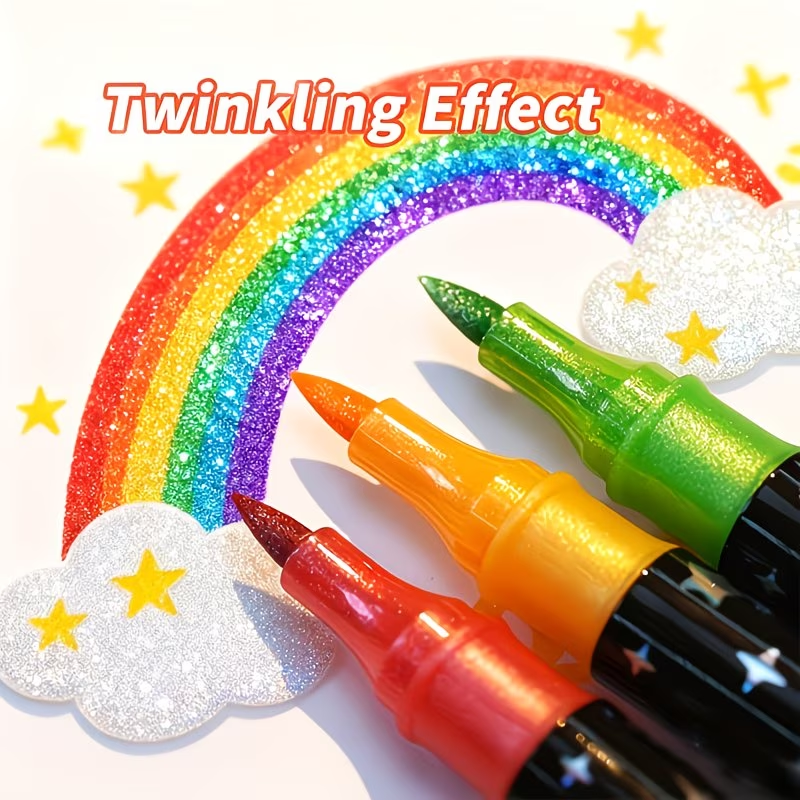 24 Colors Double Head Glitter  – Correction Pen Fine Bewertung und Preis