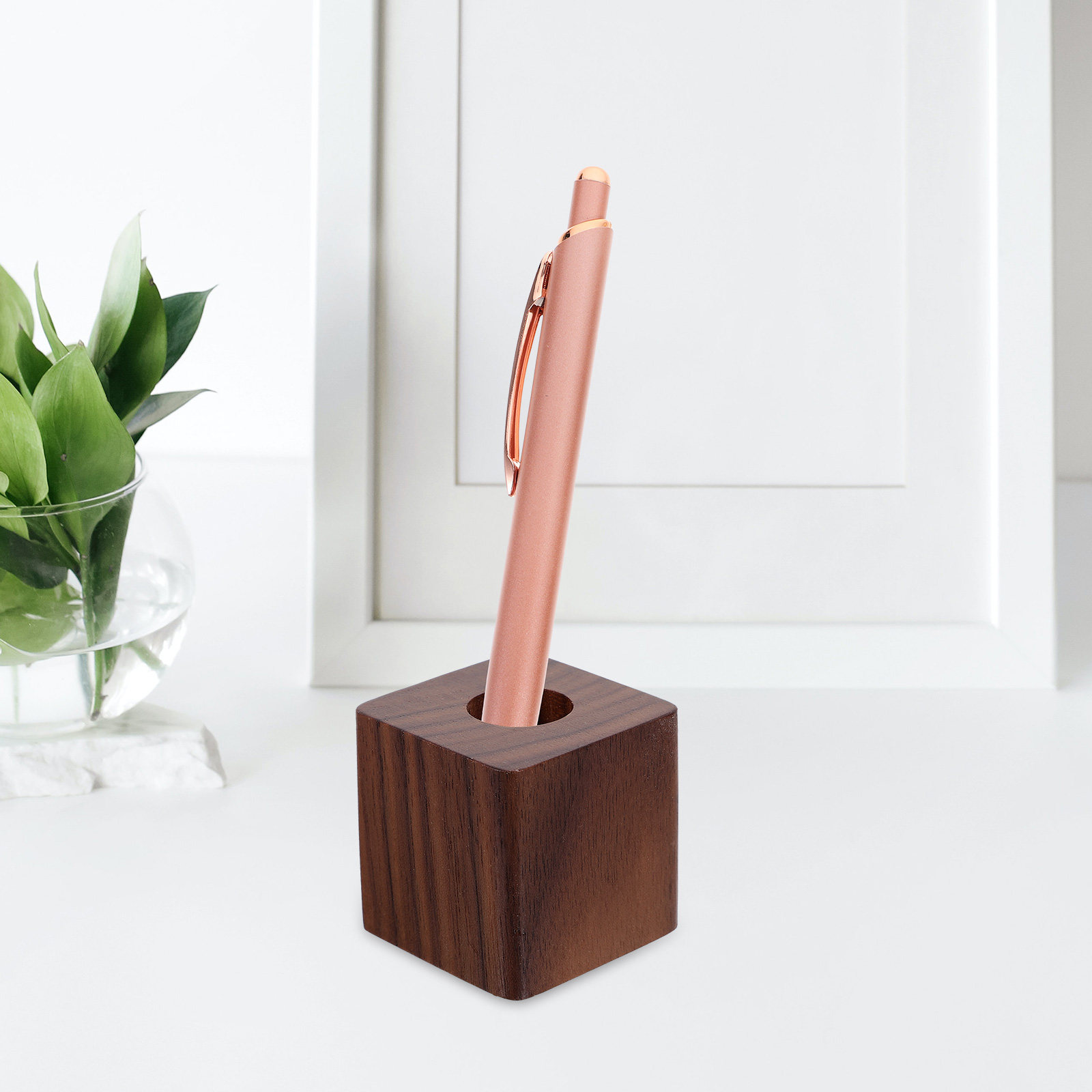 Single Wood Pen Holder Walnut  – Pen Rest Single Bewertung und Preis