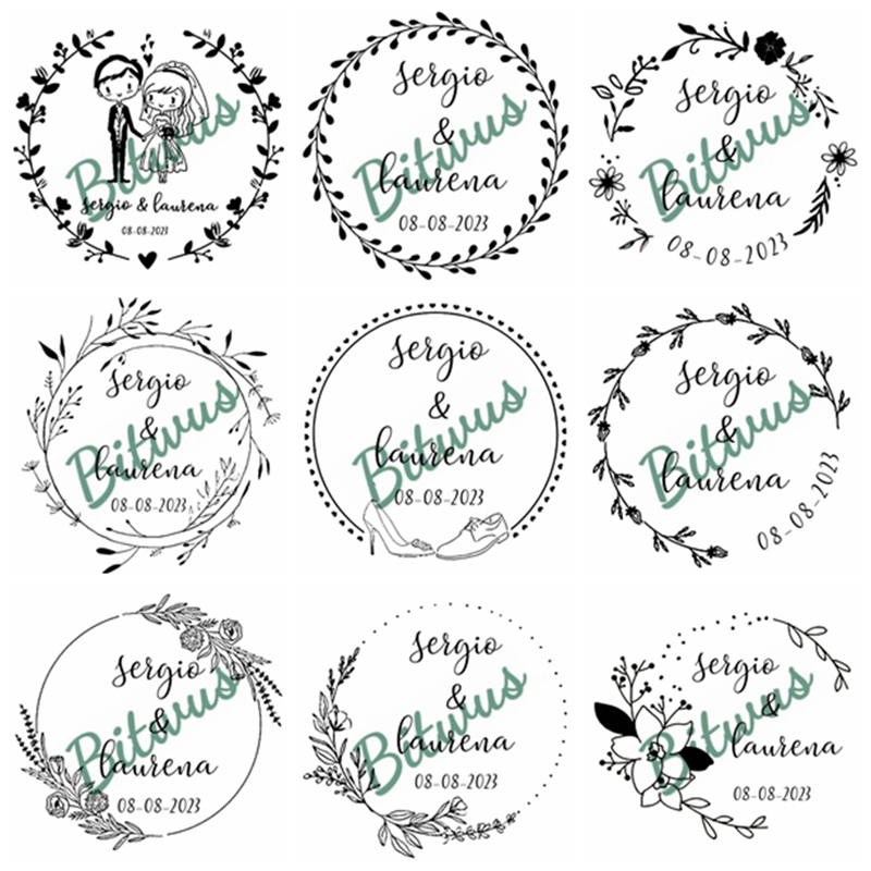 Custom Wedding Stamp inked sta – Rubber Date Stamp Bewertung und Preis